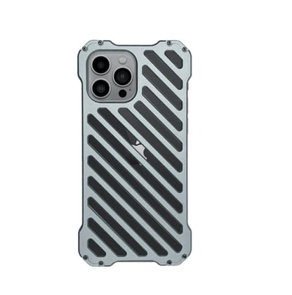 Hollow - Shockproof Aluminium iPhone Metal Case - Dark Gray  iPhone 15 PRO