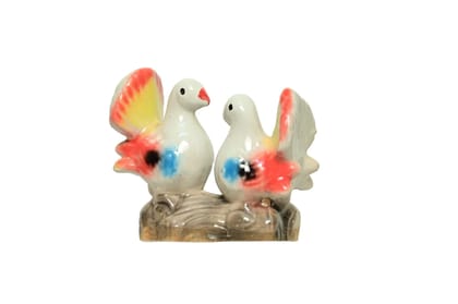 Handcrafted Clay Love Birds Set