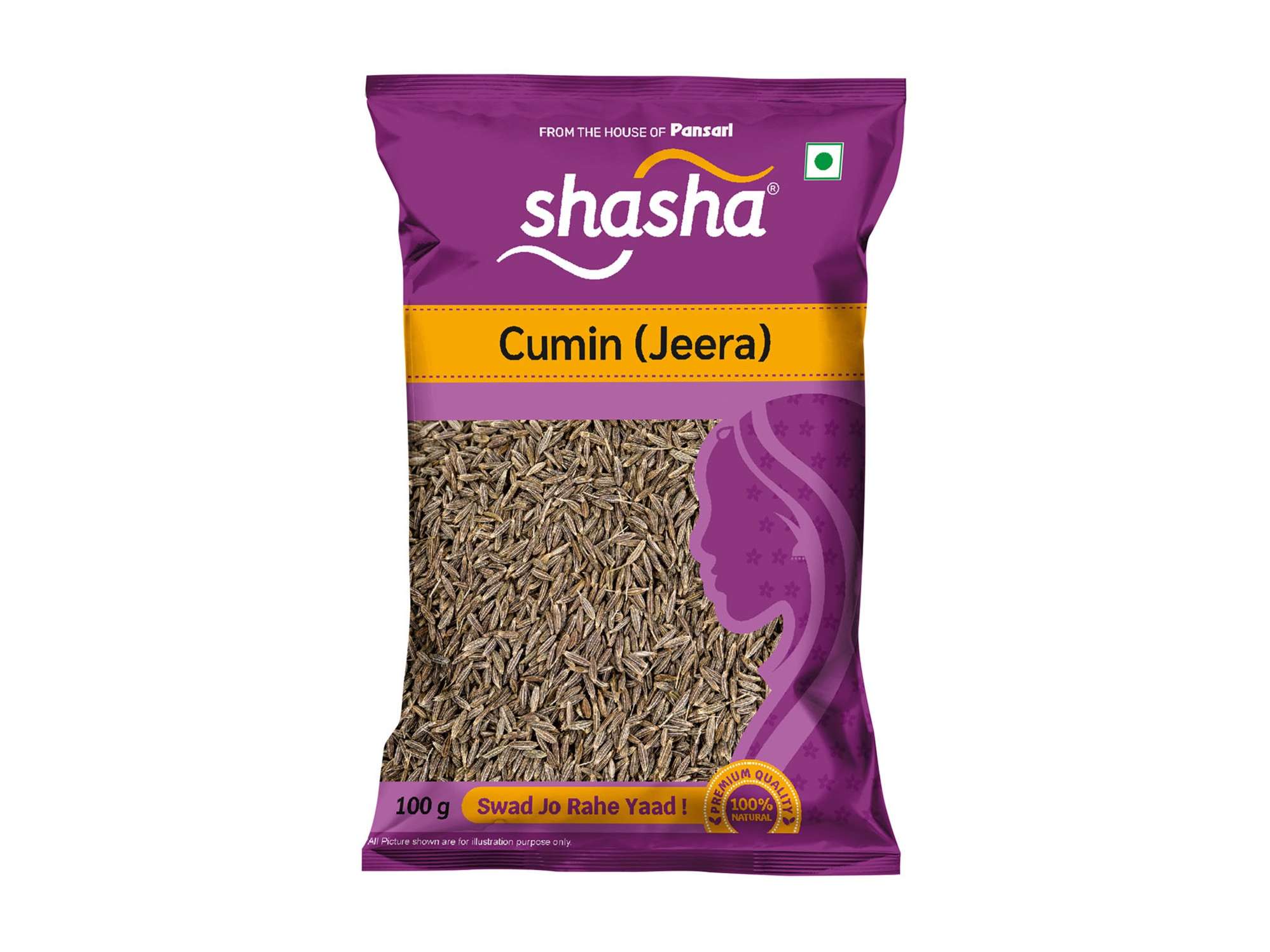 Shasha Whole Jeera - 100gm