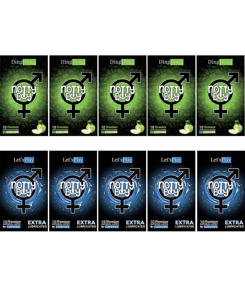 NottyBoy Extra Lubrication and Fruit Flavoured Condoms - Pack of 100