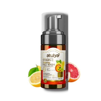 Atulya Vitamin C Foaming Face Wash With Pump- 100ml Atulya Vitamin C Foaming Face Wash With Pump- 100ml