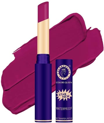 Colors Queen Queen Lips Matte Lipstick Waterproof with Smooth Application Grape Wine (Shade - 847)