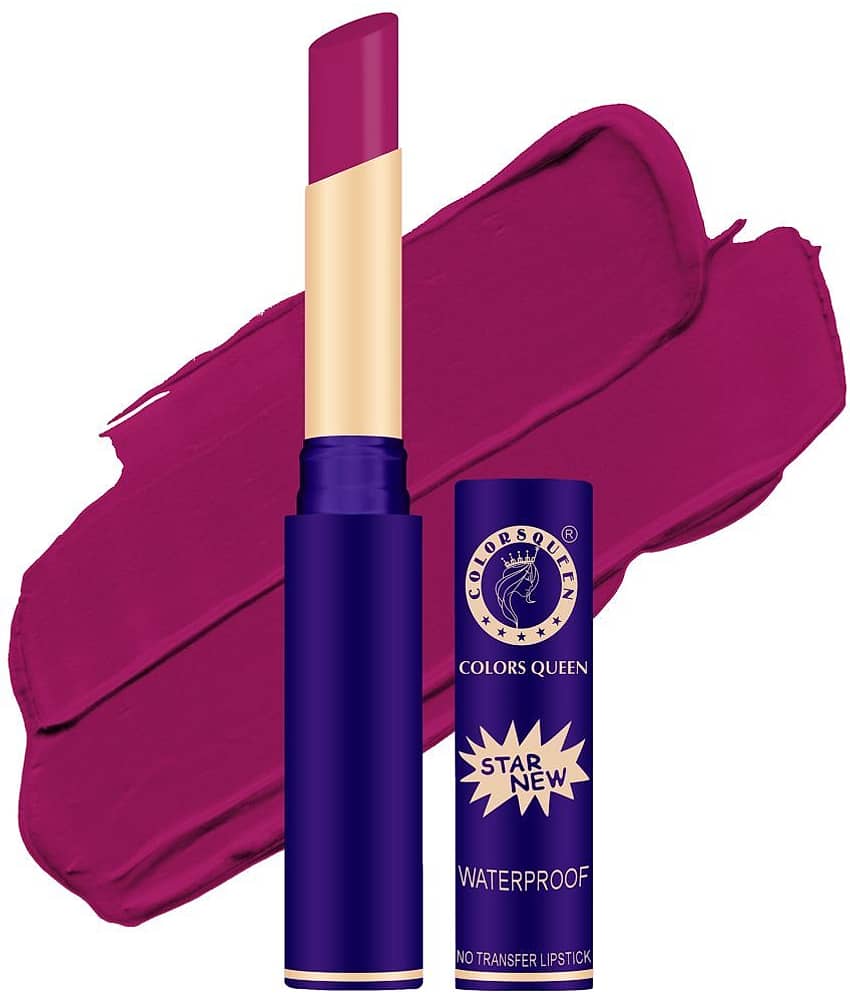 Colors Queen Queen Lips Matte Lipstick Waterproof with Smooth Application Grape Wine (Shade - 847)