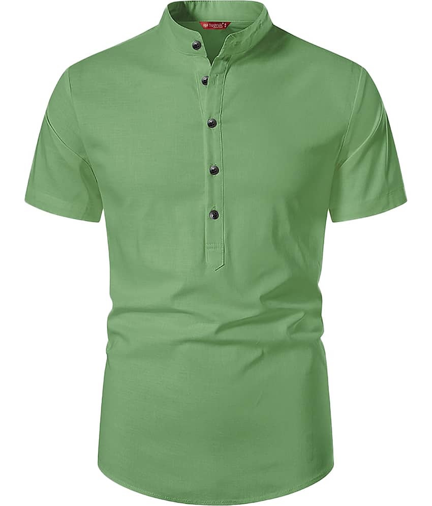 Yugnik Yellow Cotton Men's Regular Kurta ( Pack of 1 )