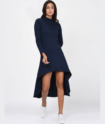 Rigo Women Velvet A-line Dress ( Navy )