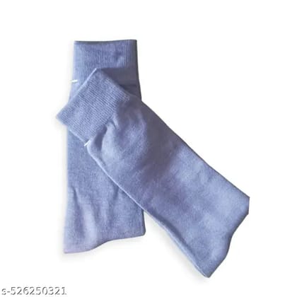 Light Grey plain formal Lycra cotton socks/school socks - Pack of 2