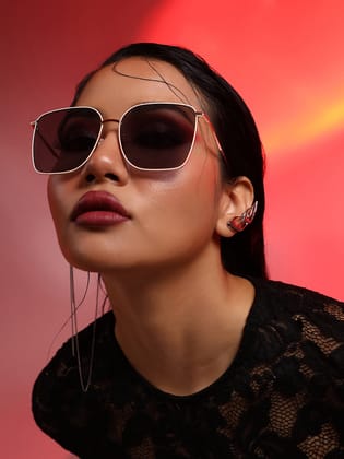 Full Rim Oversized Sunglasses-Sunglass