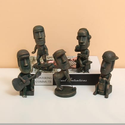 Playful Mini Sculptures Set of 5-Grey
