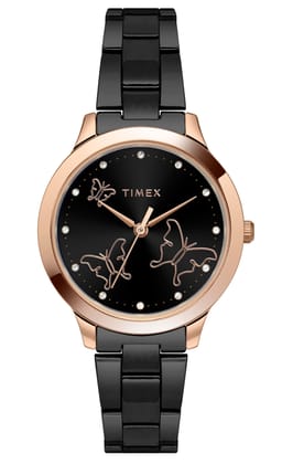 Timex Black Dial Women Analog Watch - TW000T630-Black