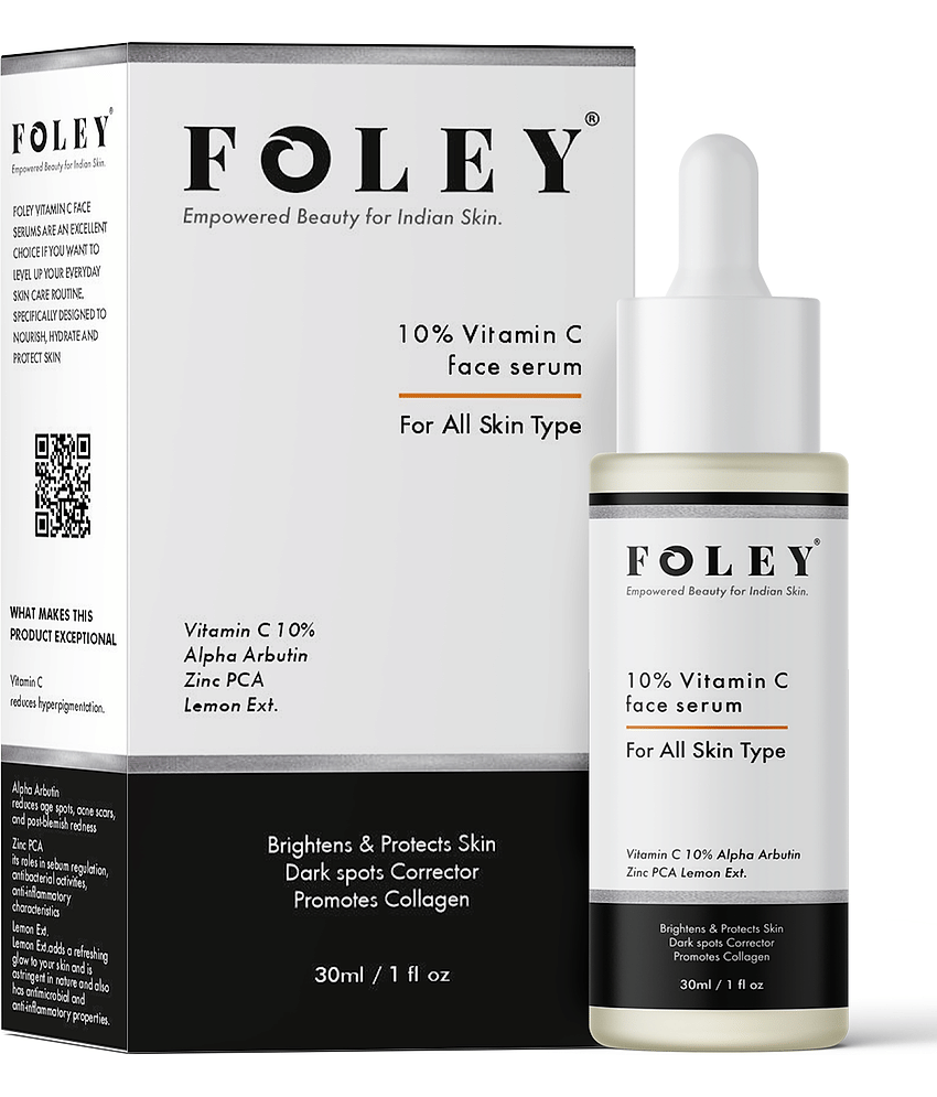 FOLEY 10% Vitamin C + E Face Serum ,Alpha Arbutin , Ferulic Acid , Water Based Serum ,30 ml