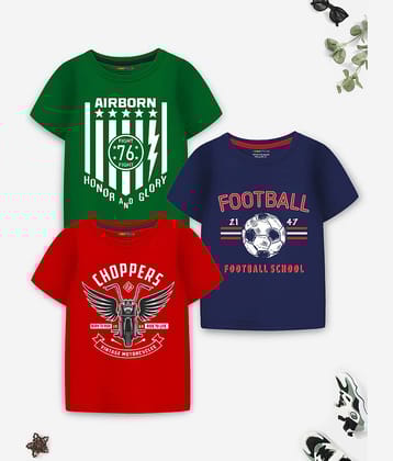 Trampoline Pack of 2 Boys Cotton Blend T-Shirt ( Multicolor )
