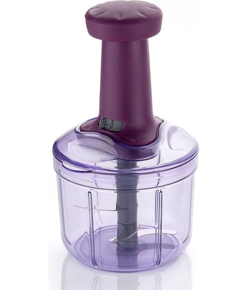 MAGICSPOON Push Chopper Purple Polypropylene Mannual Chopper 900 ml ( Pack of 1 )