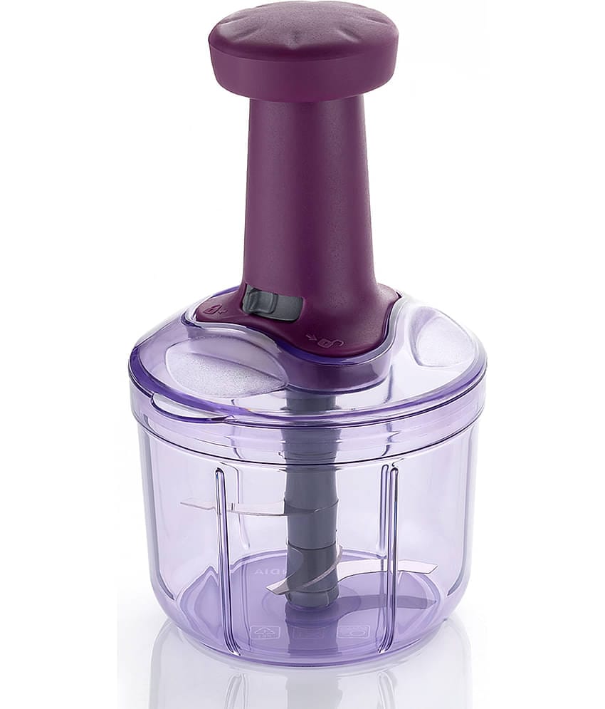 MAGICSPOON Push Chopper Purple Polypropylene Mannual Chopper 900 ml ( Pack of 1 )