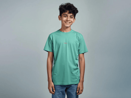 Taarak Mehta ka Ooltah Chashmah| Teens Aqua Green Printed Regular Fit T-Shirts (NON SENSE)