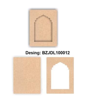 Brand Zero Plain MDF Diy Jharokha Bases Double Layer -  Design BZJDL10012 - Select Your Preference Of Size & Thickness
