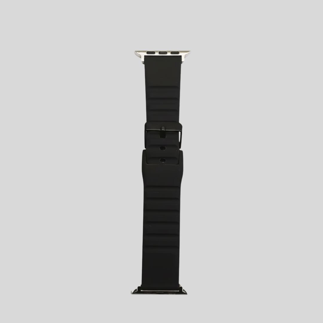 Apple Watch Ripped Silicone Strap Black - 42/44/45/49 MM Apple Watch Ripped Silicone Strap Black - 42/44/45/49 MM - Default Title