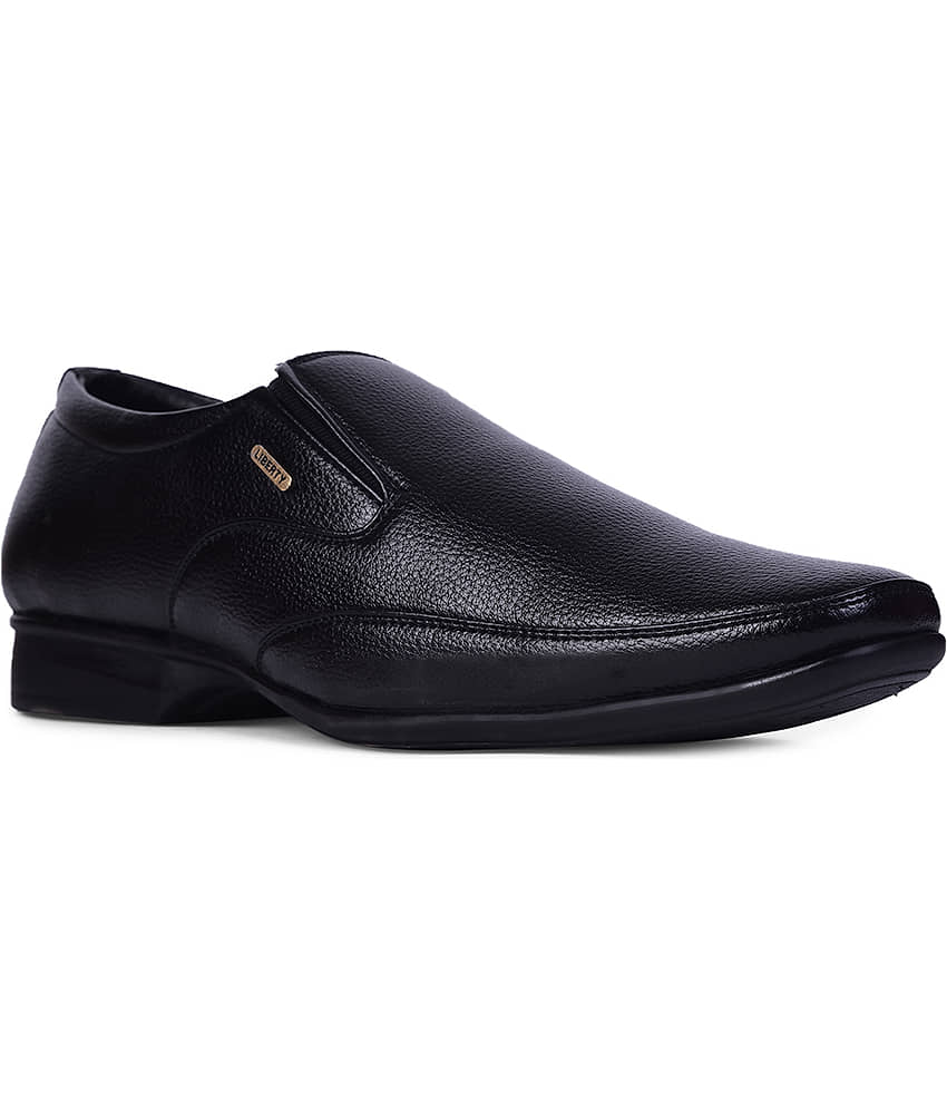 Liberty Black Men's Slip On Formal Shoes
