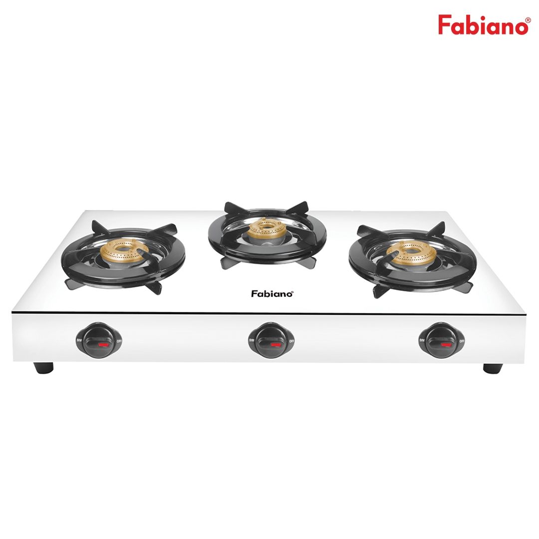 Fabiano 3 Burner SS Trinity Gas Stove Stainless Steel Body