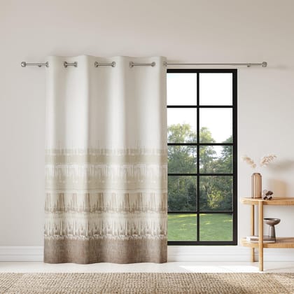 DDECOR - 100% PolyesterOmbre PatternLarge Door 9 Ft|135 CM X 270 CM| - Brown
