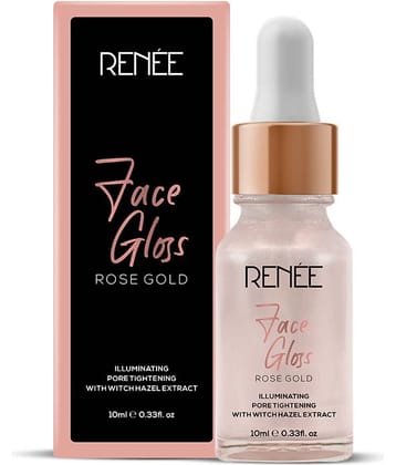 RENEE Face Gloss with Hyaluronic Acid - Rose Gold | Dewy Radiant Look, 10ml