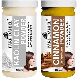 PARK DANIEL Pure & Natural Kaolin Powder & Cinnamon Powder Combo Pack of 2 Bottles of 100 gm (200 gm ) (200 ml)