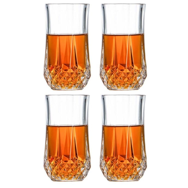 European Premium Crystal Juice and Water Glasses | 240 ML | Long Elegant Drinking Tumbler | Stylish Round Highball Glass for Cocktails, Mocktail |