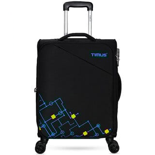Flash 58 cm Stylish Cabin Travel Luggage  Suitcase For Men and Women Black