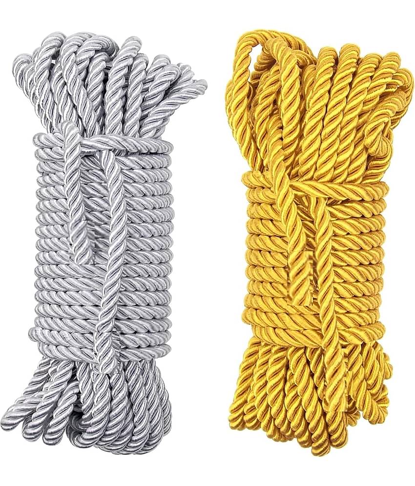 PRANSUNITA Other Twisted Rope Zari Thread Dori for DIY Crafts Gift  Packaging ( Pack of 2 )