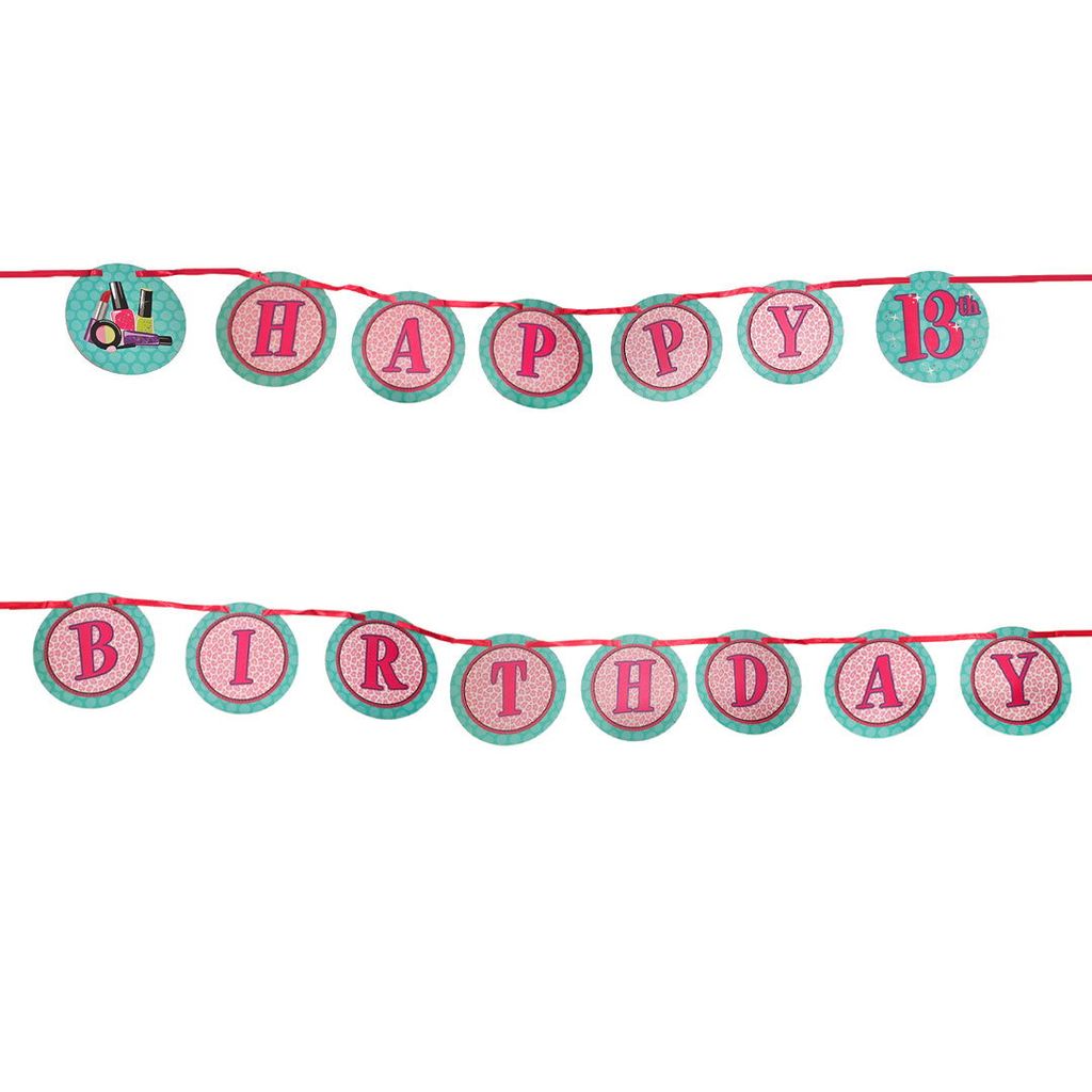 Glitzy Girl Theme Happy Birthday Letter Banner - 9FT - 1PC - Party and Festive Needs | Buy online on ZillyBuy