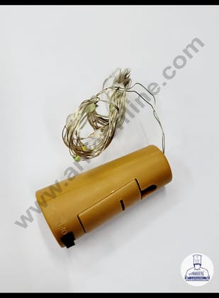 Cake Decor™ Copper String LED light 2 Meter Yellow Color 20 LED Bottle Cork Operated Decorative Lights