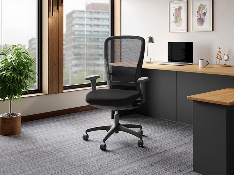 Motion Full Back Mesh Ergonomic Office Chair (Black Ink) (1-Year Warranty, Adjustable Armrest)