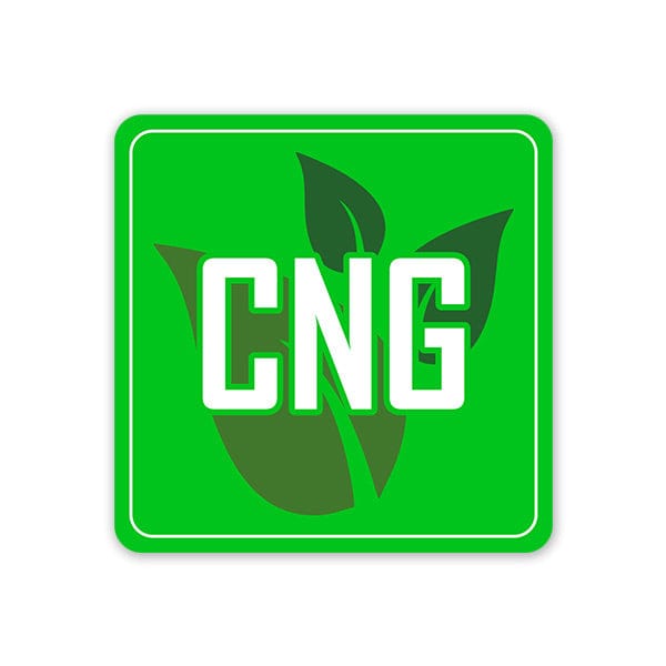 Wrapcart CNG Car Sticker | Matte Vinyl Waterproof 6 X 3.5 Inch