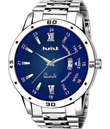 HMXT Silver Stainless Steel Analog Men's Watch