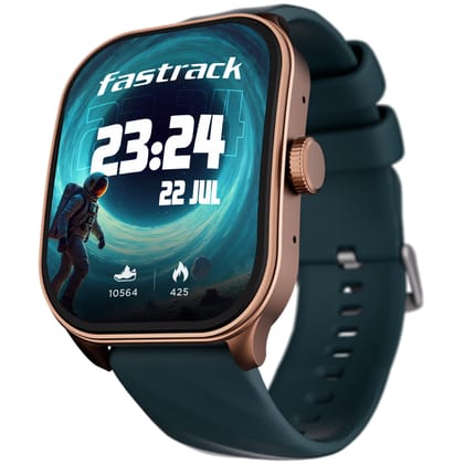 Fastrack Limitless FS2 Pro Smartwatch|1.96" Super AMOLED Arched Display with Functional Crown and Resolution of 410X502|Singlesync BT Calling|Nitrofast Charging|110+ Sports Modes|200+ Watchfaces,Teal Fastrack Limitless FS2 Pro Smartwatch|1.96" Super AMOL