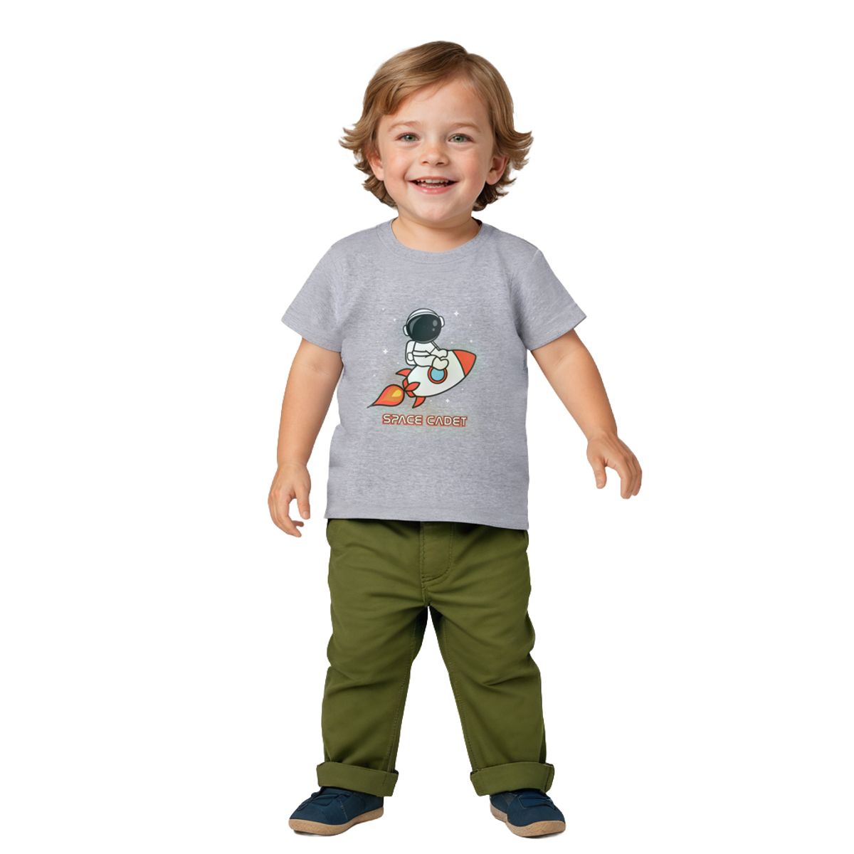 Boys T shirt Cotton Grey Heather Mélange Space Cadet