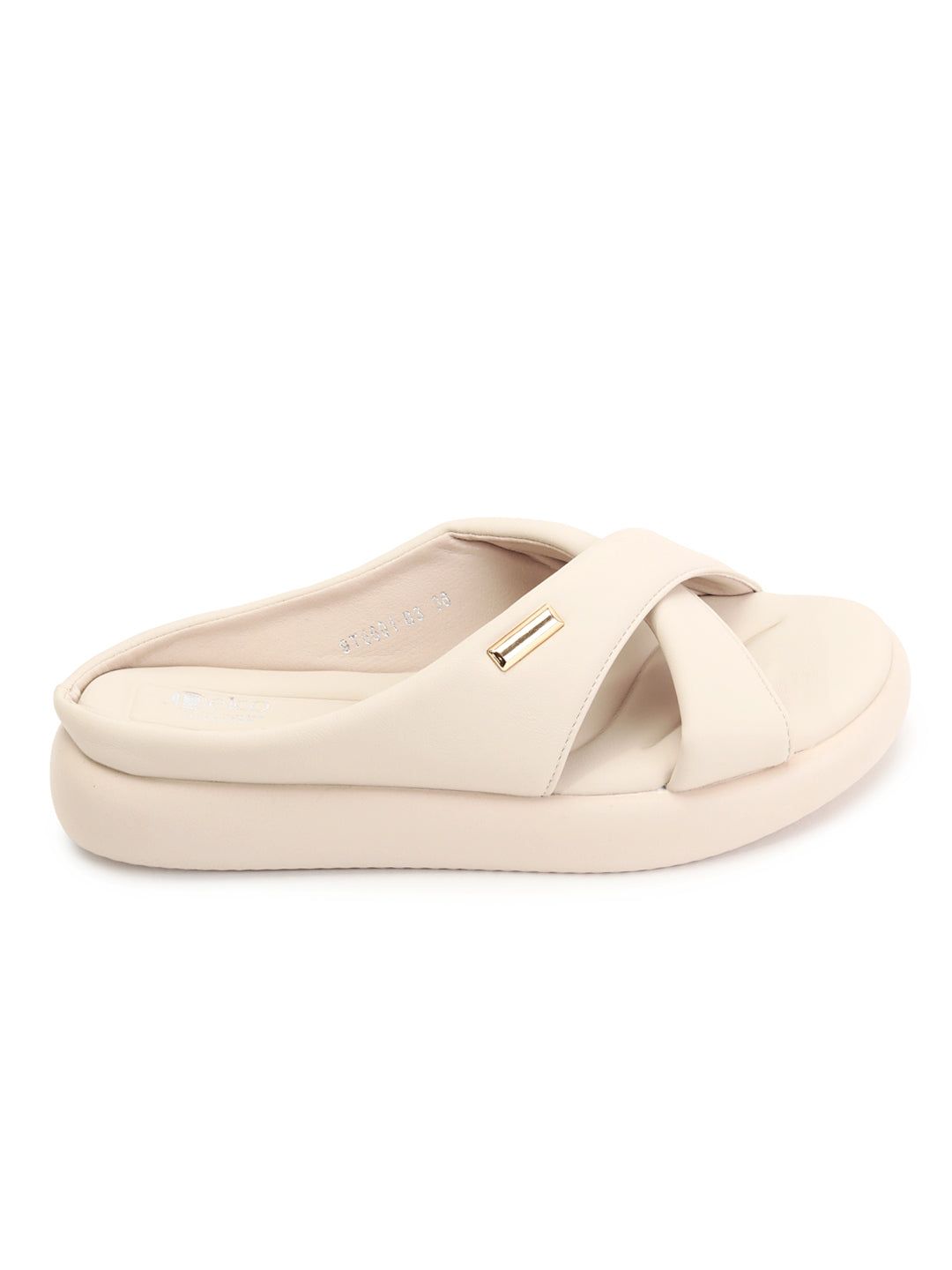 Delco Casual Ease Flat Slip ons-40 / Off White
