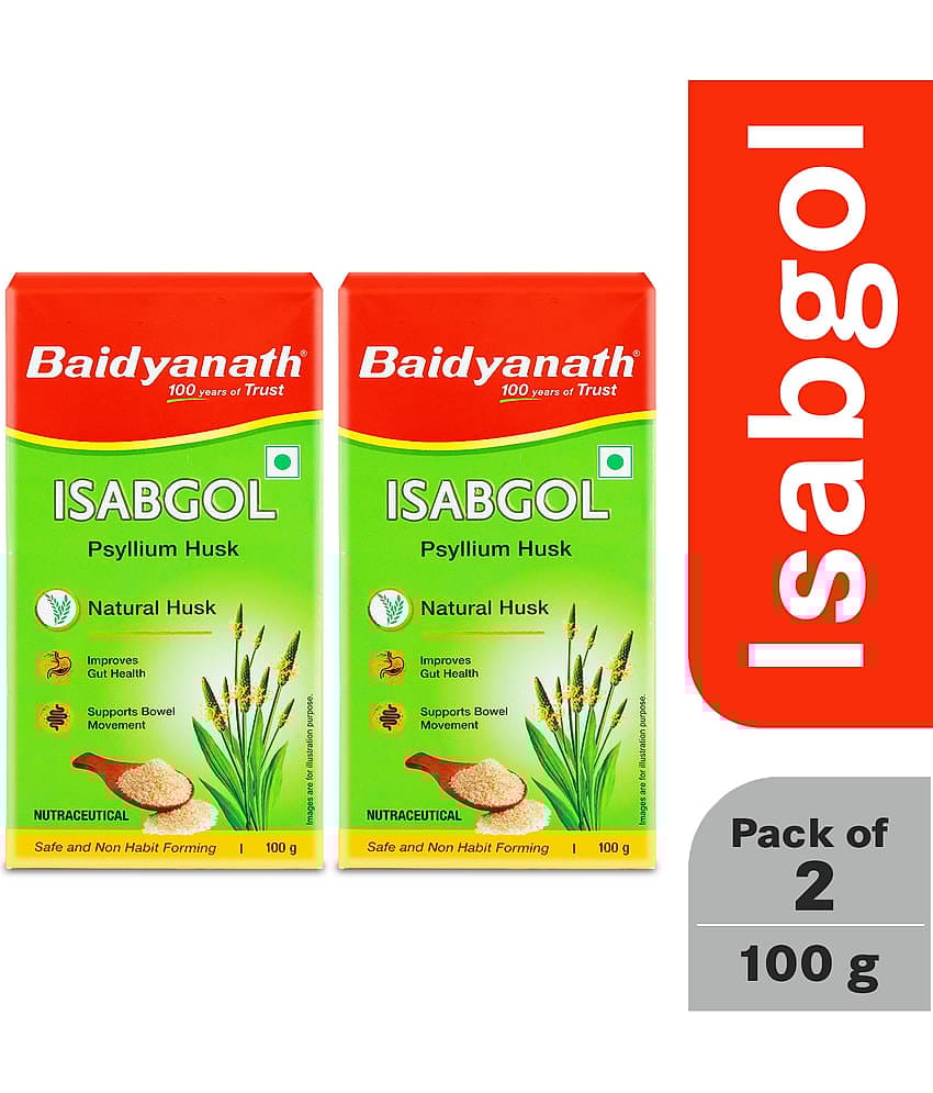 Baidyanath Isabgol (Psyllium Husk) Powder - 100 gm | Effectively Relieves Constipation | (Pack of 2)