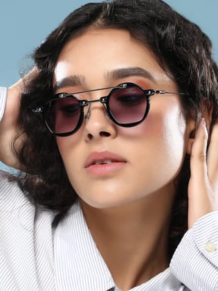 The Circuscore Aviatior Round Sunglass - Onyx Black-Sunglass