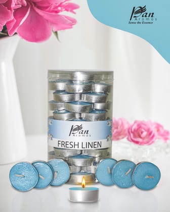 45-Pack Scented Tealight Candle - Fresh Linen-Fresh Linen