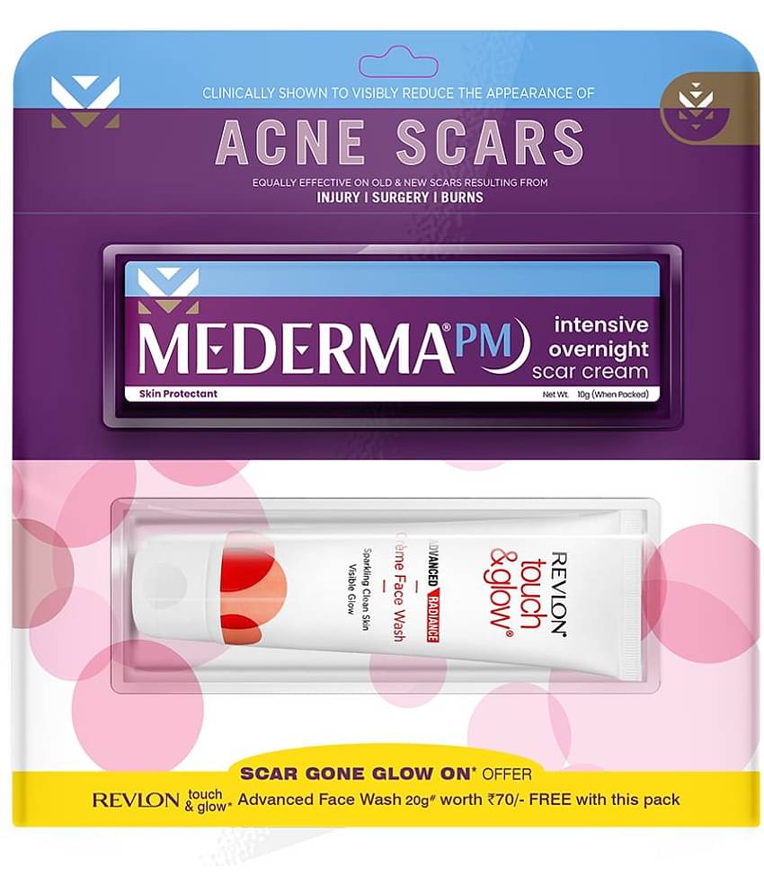 Mederma PM Intensive overnight scar cream 10g with revlon facewash Shaping & Firming Gel 10 g