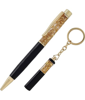 KK CROSI Golden Gel Pen and Keychain set