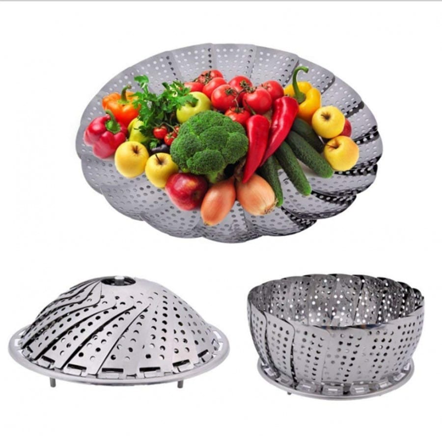 Wholesale Item - SS FOLDING STEAMER BASKET (9.5 INCH) - MOQ 28 Pieces