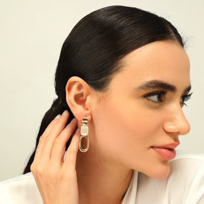 Giva Gold Plated Earrings-STAINLESS STEEL / GOLD