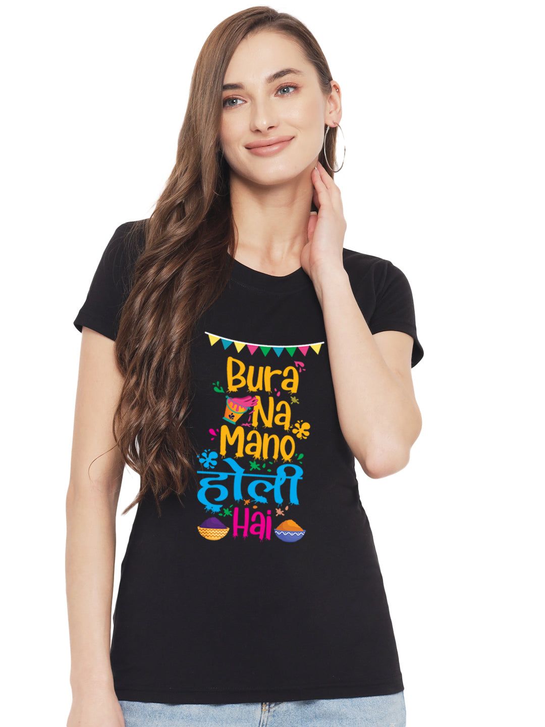 Bura Na Mano Holi Hai Women's Tshirt-Black / S