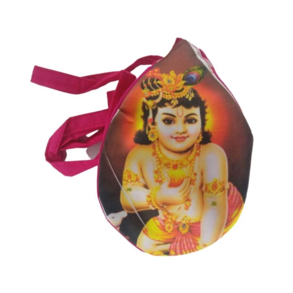 MAYAPURI Gopal Printed Bead Bag/Chanting Bag/Japa Bag with Sakshi Mala Counter - Pooja Needs | Buy online on ZillyBuy