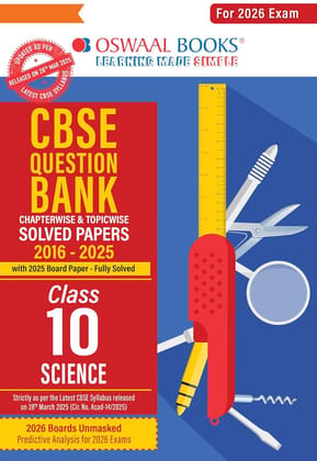 OSWAAL CBSE QUESTION BANK SCIENCE CLASS 10 FOR 2026 EXAMS WITH Chapterwise and Topicwise SOLVED PAPERS ||OSSC10QB|| 170126 [Paperback] [Oct 30, 2024] Arihant