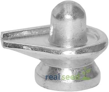 REAL SEED Parad (Mercury) Shivling Energized Weight - 35 GMS | Size - 2 x 2.5 CMS