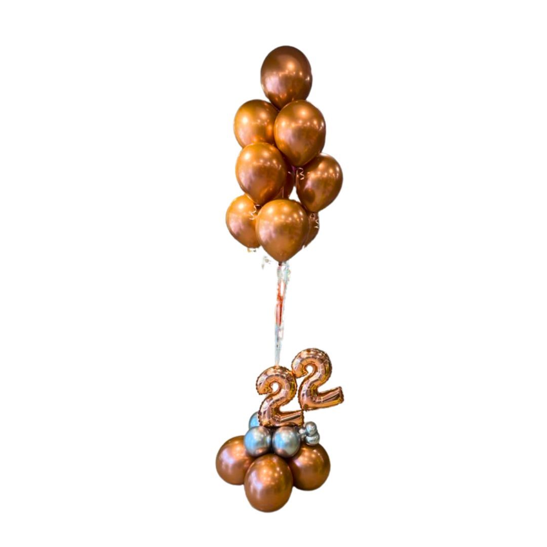 Happy 22nd Birthday Balloon Bouquet with Helium Inflated