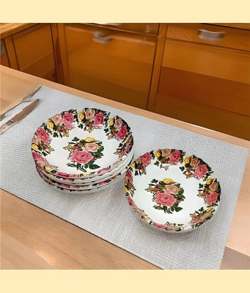 Inpro 6 Pcs Melamine Multi Color Quarter Plate