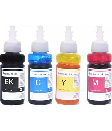zokio 664 L380 EPS0N Multicolor Pack of 4 Cartridge for Refill For EPS0N T664 L100 , L110 , L130 , L200 , L210 , L220 , L300 , L1300 , L310 , L350 , L360